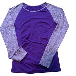 Ideology long sleeve purple performance top